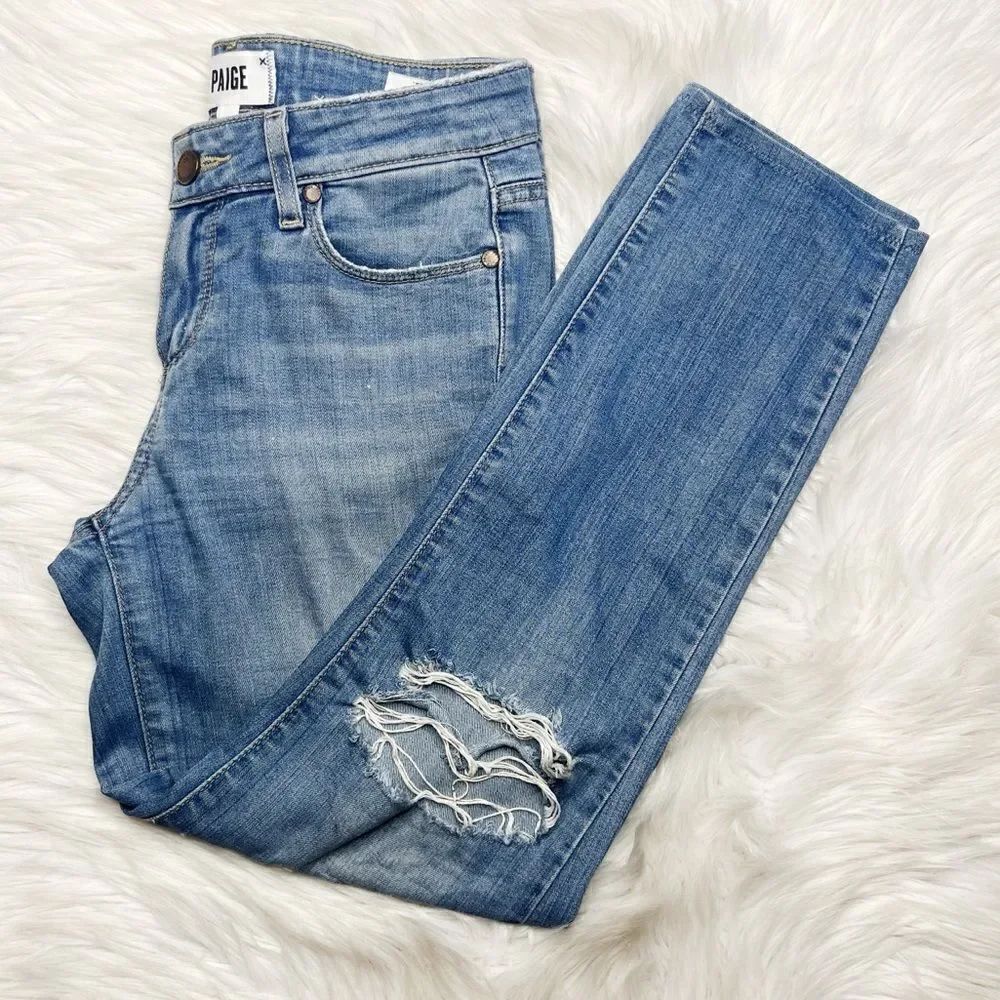 Paige Jayla Verdugo Cropped Jeans Light Wash Size 25